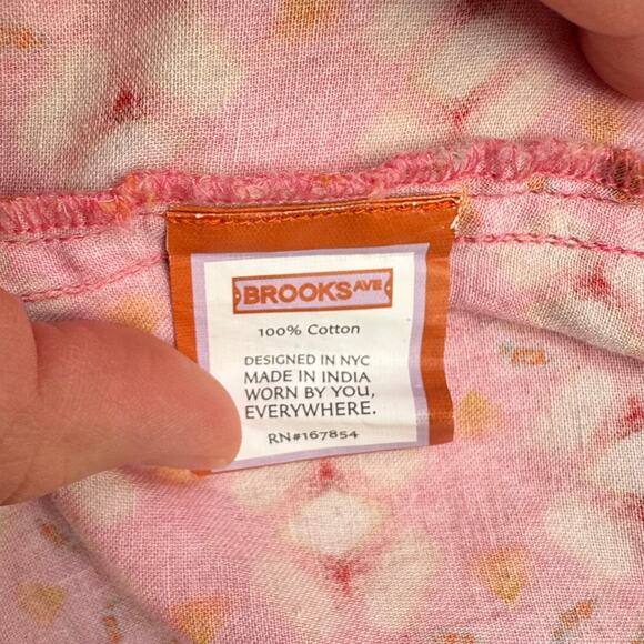 Brooks Ave Pink Scalloped Pajama Set Long Pant & Short Sleeve Top Sweet Pea NEW - Picture 6 of 11